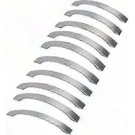 Küchenschrankgriffe aus Edelstahl – 10er-Pack, Oberfläche in gebürstetem Nickel und Chrom – Modell mit 96 mm Lochabstand für Türen und Schubladen (1/4)
