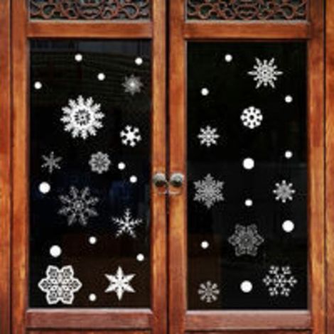 Christmas stickers, DIY Christmas window stickers, Christmas window decals, window stickers, snowflake stickers, Christmas stickers, Christmas decals (1/5)