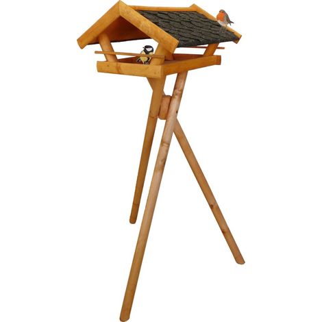Vogelhaus Obertauern inkl. Ständer 48 x 26 x 51 cm braun Vogelhäuser