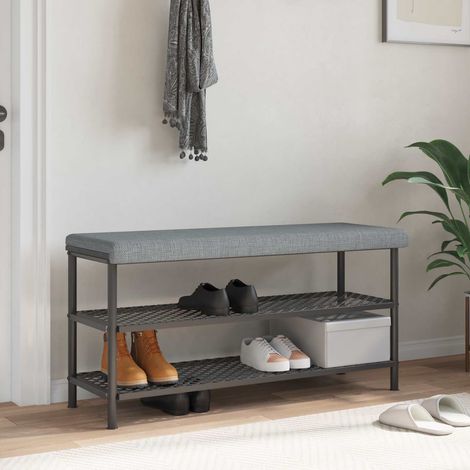 Coussin de banc Tissu Gris clair Profondeur 35 cm (1/5)