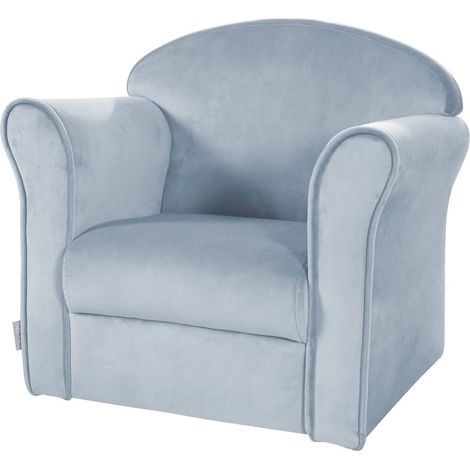 roba Poltrona per Bambini Lil Sofa Turchese, Imbottita con braccioli, Rivestita in Velluto Azzurro, 43 x 51 x 40 cm, 1 Stück (1er Pack) (1/5)
