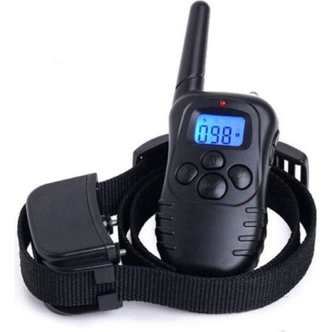 Collare elettrico ricaricabile per addestramento, impermeabile, con telecomando wireless, portata di 300 metri, adatto per l'addestramento dei cani. (1/4)
