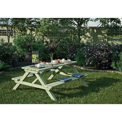 ELLA Picknicktisch rechteckig B180xT170xH75 cm, kdi-grün