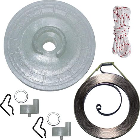 Kit de lanceur à rappel poulie ressort corde cliquet compatible avec Stihl FC55 FS55 FS45 FS46 FS38 HL45 débroussailleuse (1/5)