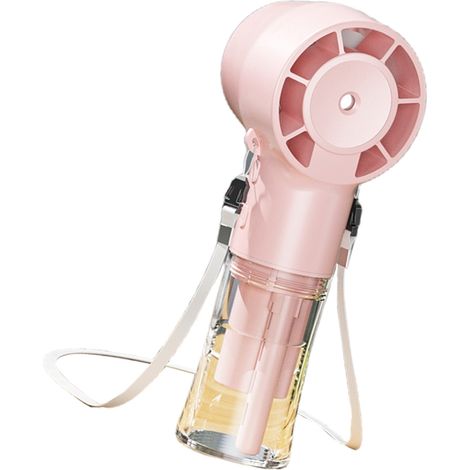 Ventilateur de cou miniature rechargeable par USB avec batterie de 1200 mAh, gadget rafraîchissant et brumisateur portable pour femmes et hommes