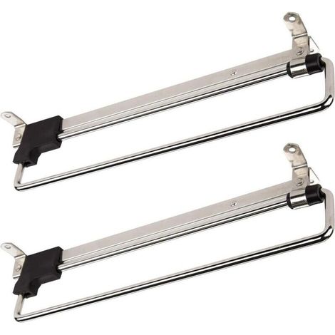 2 x Sliding Clothes Rails, Telescopic Clothes Racks, Pull-Out Clothes Rails, 300 mm (1/3)