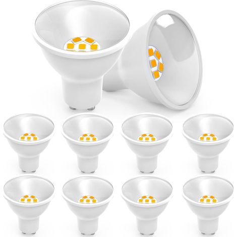 Spots LED GU10 Blanc Chaud 5W 800lm Angle 120° Remplace Halogène 70W Éclairage Intérieur Non Gradable Lot de 10 (1/5)
