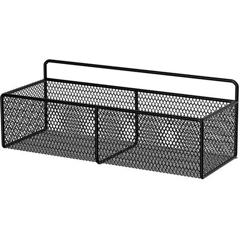 1 panier de rangement mural en métal avec poignée – Grand sac de rangement décoratif à suspendre pour entrée, chambre à coucher, salle de bain, buanderie (1/5)