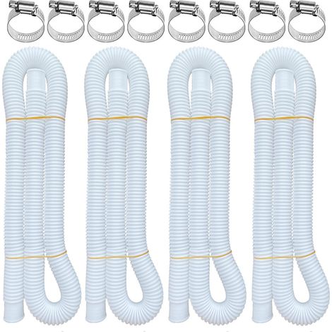 Tuyaux pour piscines hors sol, ensemble de 4 pièces (1,25 po x 59 po), incluant 8 colliers de serrage en métal (1/5)