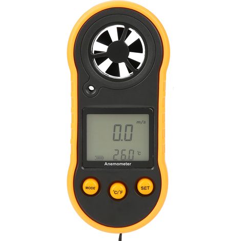Anémomètre numérique LCD portable GM818, mesureur de vitesse du vent, testeur de vitesse de l'air (1/5)