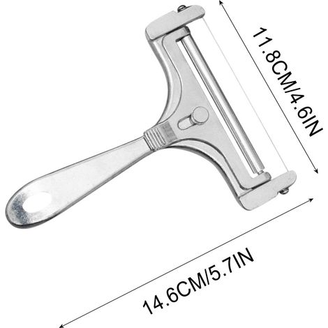 Coupe-Fromage À Fils Réglable - 4 Fils En Acier Inoxydable - Pour Fromages Doux Et Semi-Durs - Largeur 11,8 cm - 1 Pièce (1/5)
