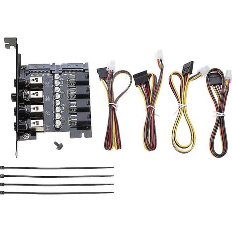 Carte d'extension PCI pour disque dur avec support et contrôle de l'alimentation SSD, compatible USB (1/4)