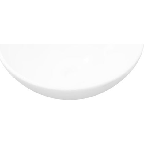 Lavabo de baño 32,5 cm de diámetro redondo cerámica blanca 020002503
