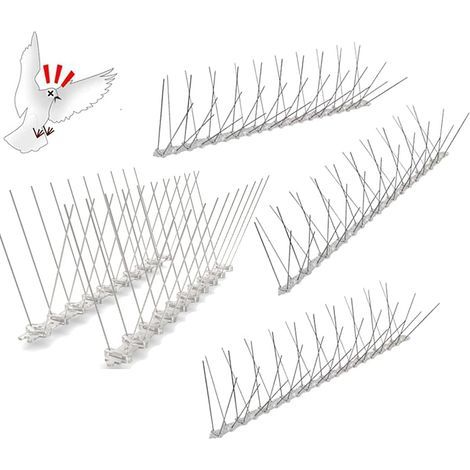 Pic anti pigeon inoxydable 1M – 4 rangées pré-assemblées – Pique flexible pour balcon – Protection contre corbeaux et moineaux (1/5)
