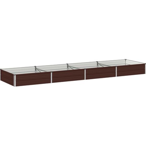 vidaXL Cama de Jardín Elevada Marrón 320 x 80 x 24 cm (1/2)