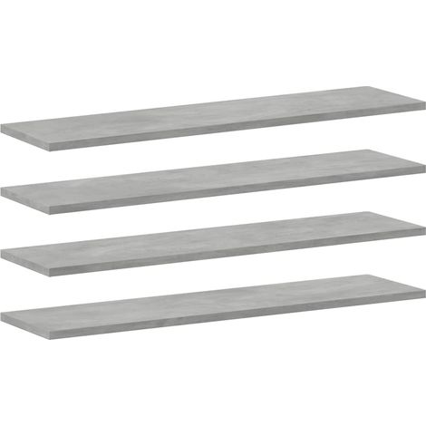 Maison Exclusive - Bücherregal-Bretter 4 Stk. Betongrau 80x20x1,5 (1/5)