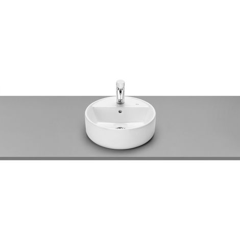 Lavabo de sobre encimera con orificio para grifería ROUND INSPIRA - ROCA (1/2)