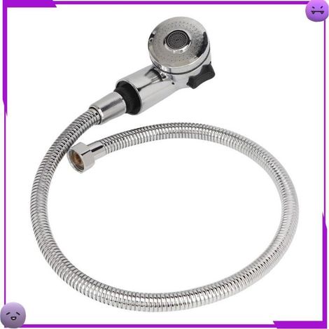 Kit de robinet de lit de shampoing, revêtement par galvanoplastie brillant, ensemble de tuyaux flexibles pour le shampoing en salon (1/4)