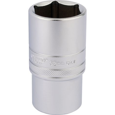 Draper 32mm 1/2" Square Drive 6-Point Metric Deep Socket (Micro Satin Chrome) – Model 16660 (1/5)