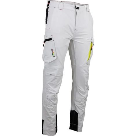 Pantalon Stretch 4Way CONTRASTE LMA 1915 - Blanc - 40 - Jambes standards