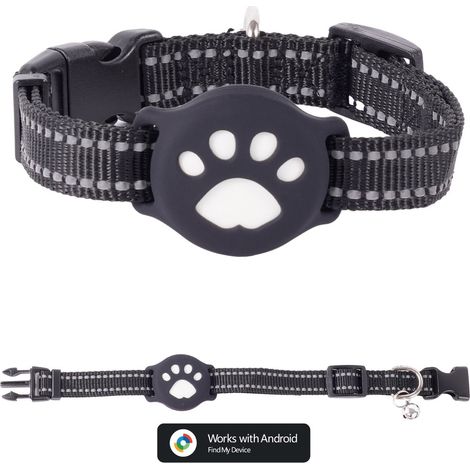Impermeabile IP68 - Circonferenza del collo 28-39 cm - Collare regolabile in nylon - Localizzatore GPS per gatti - Nessun canone mensile - Compatibile con Android (1/5)