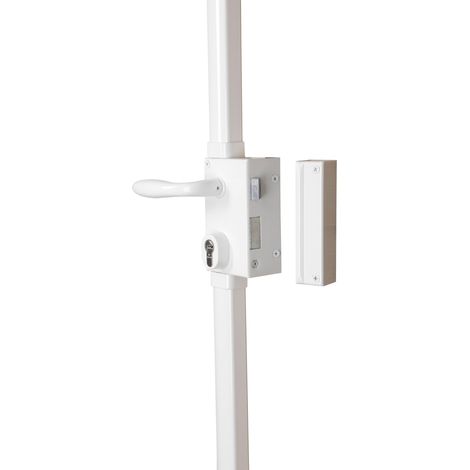 Serrure Verticale Multipoints 3 points, Blanc, Tirant Droit (1/5)