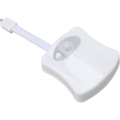 LED lampe de toilette 16 couleurs changeantes 5 niveaux de luminosité détecteur de mouvement veilleuse pour WC salle de bain (1/5)