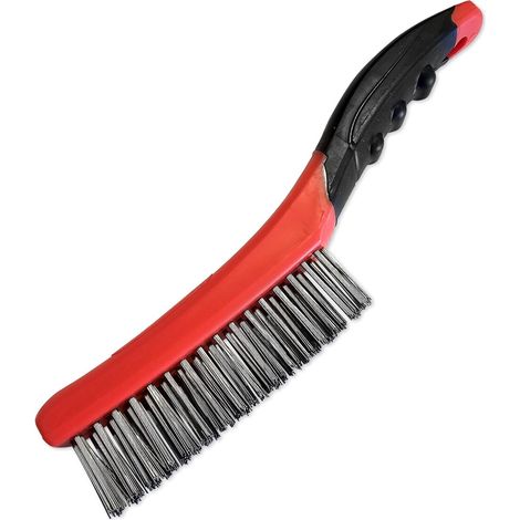2 - Brosse Métallique - Acier Inoxydable - Nettoyage Rouille Et Peinture - Usage Universel Pour Soudure - Manche Ergonomique - Argent - 26x30x5 Cm (1/3)