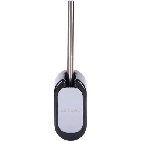 Ensemble brosse de toilette murale et support, brosse de toilette en acier inoxydable(noir) (1/5)