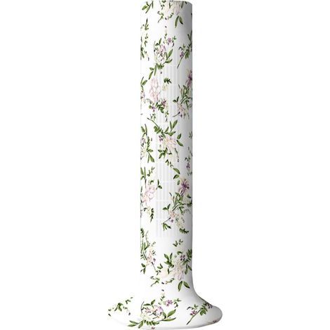 Staubschutzhülle für Turmventilator, Vertikalventilator-Abdeckung, Staubschutzhülle für Standventilator, Blumenmuster, weiß, 125 x 60 (1/5)