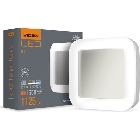 Applique extérieure carrée blanche LED 15W IP65 Videx (1/5)