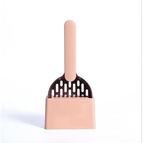 Pelle à litière avec support pour litière pour chat - Outil de nettoyage en plastique - Convient à la plupart des types de litière pour chat. (1/4)