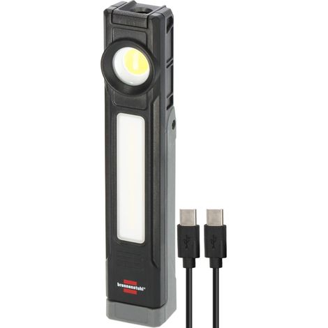 Lampe torche LED rechargeable HL 900 A avec aimant (3 sources lumineuses : spot, COB, SMD, 900 lm, IP54, jusqu'à 40 h d'autonomie, batterie interchangeable, poignée 130°, 6500 K)