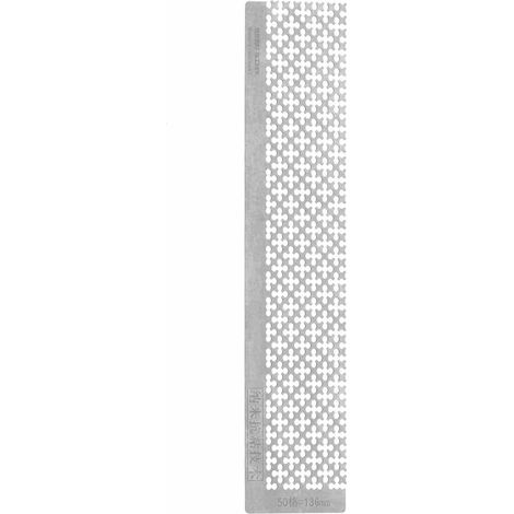 Règle de pose strass acier inoxydable, gabarit grille vierge, stylo à pointes pour diamants 5D DIY, 136mm, outil de mesure précis (1/5)