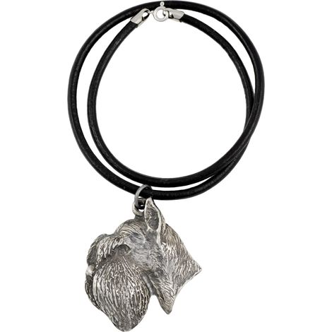 Schnauzer, Schnauzer - collana con ciondolo per cani, placcato in argento per gli amanti dei cani, gioiello unico di Art-Dog (1/5)