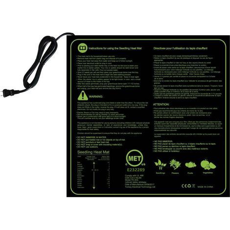 Tapis chauffant, Tapis chauffant pour semis avec thermostat et sonde NTC, Étanche IP67, 30 Watts, Idéal pour les plantations d'intérieur, Brassage à domicile, et les fermentations de bricolage,50cm52c (1/5)