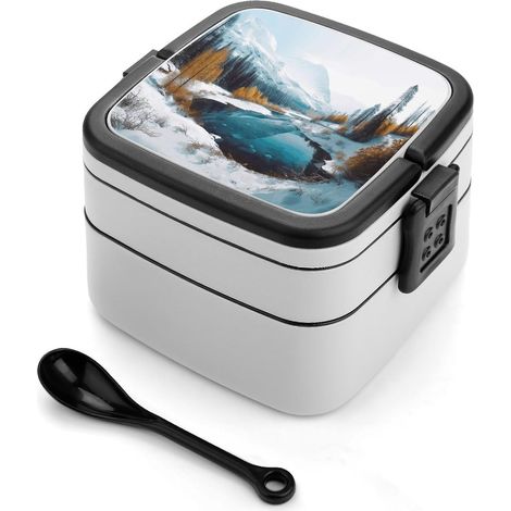 Boîte à bento empilable pour adultes, étanche, avec fermeture (1/5)