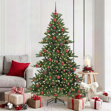 Künstlicher klappbarer Weihnachtsbaum Grün 180 cm PVC und Stahl