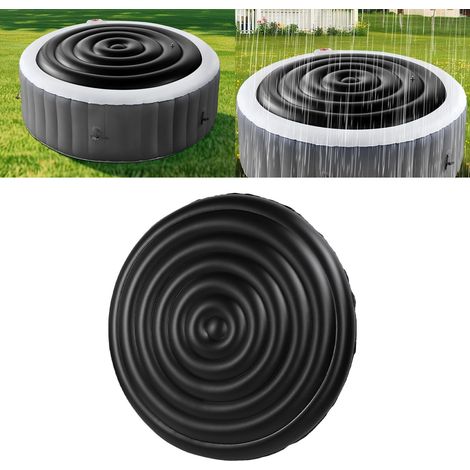 Couverture de Piscine Ajustable 128-158-180CM avec Poignées en PVC pour Spa Baignoire Gonflable Protection Anti-Poussière (1/5)