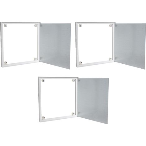 Lot de 3 trappes de visite à carreler Semin - 300 mm x 300 mm - spécial accès sous baignoire - pièces humides et salle de bain