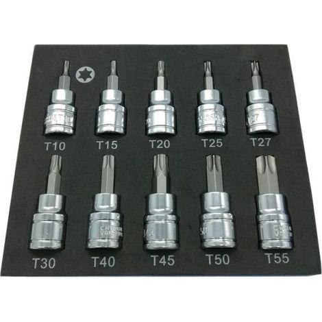 (argent)Jeu de manchons d' outils pour clé à douille - Black[C3029] - Outillage à main - acier au Chrome Vanadium (1/3)