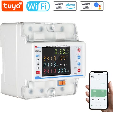 Lifcausal – Disjoncteur intelligent WiFi – Réenclenchement automatique – Compteur d'énergie 3P4W – Protection sous-tension et surtension – Contrôle à distance (1/5)