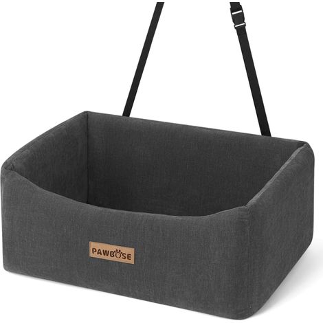 Dog Car Seat, for Dogs Under 25 kg or 2 Small, Washable Pet Car Seat, Non-Slip Car Bed, Grey (1/5)
