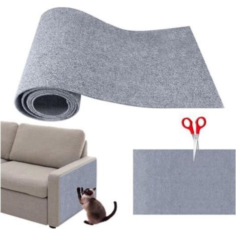DIY Climbing Cat Scratcher,Protection Canape Chat Anti Griffe,Grattoir Chat Canapé,Protège Les Meubles - Gris Clair,40x200cm (1/4)