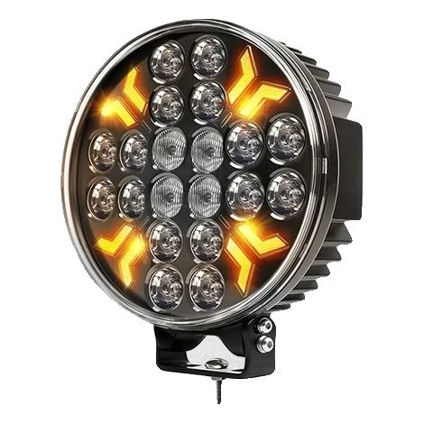 Ensemble de projecteurs, alimentation 24V, modes de couleur double, 1PC 9inch Avec DRL (1/2)