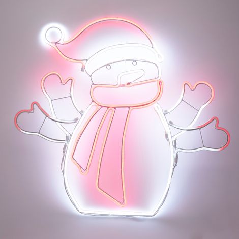 LED-Weihnachtsdeko, Schneemann, 68 x 61 cm