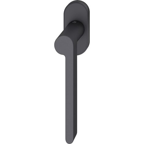 FSB Fenstergriff 34 1021 ovale Rosette Griff links Aluminium schwarz matt