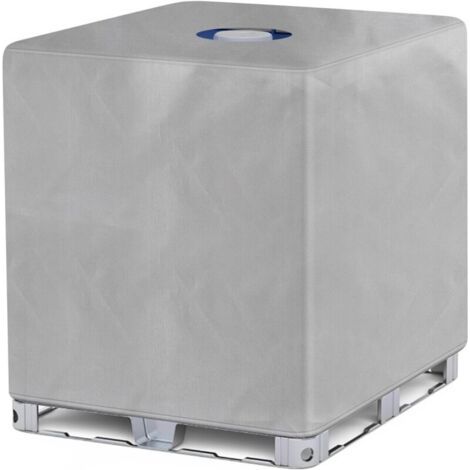 Bache pour Cuve 1000 l, 420D Réservoir d'eau Couvercle, Bâche de Protection Solaire pour réservoir d'eau de Pluie IBC, Anti-poussière Anti-UV, Housse de Protection, bâche de Protection (116 x 100 x 12 (1/5)