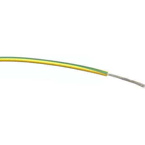 Fil électrique RS PRO BS4808 0,75 mm² 18, 1,5 kV c.a., PVC Vert/Jaune, 100m ( Prix pour Bobine de 100 )