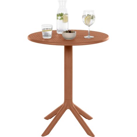 Mesa redonda Lacota de 60 cm terracota (1/5)